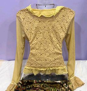 Lace wrap top (inner attached) 💰