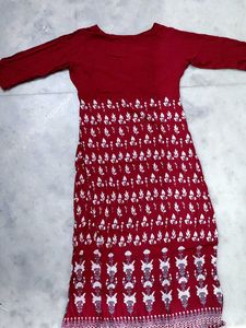 Red Printed Dress