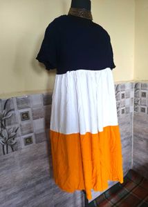 Cute Color Block Dress for Breast feeding Moms