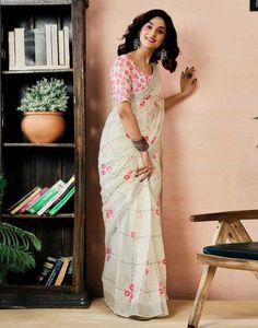 Elegant Floral Saree