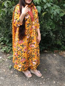 Kurta Pent Duptta Pore Cotton