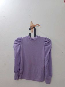 Lavender Puff Sleeve Top
