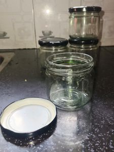 GLASS BOTTLES 4 PIECE
