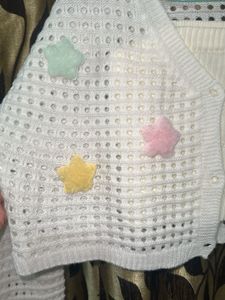 Cute Star Crochet Cardigan