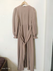 Long Abaya Dress With Back Zipper.