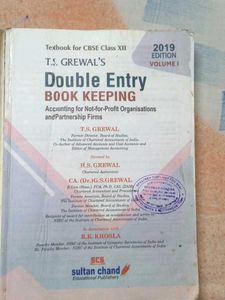 T.S. GREWAL DOUBLE ENTRY BOOK KEEPING VOLUM 1 12th