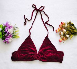 Shein : Velvet Bralette Top