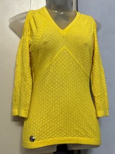 branded Yellow Knit winter Top