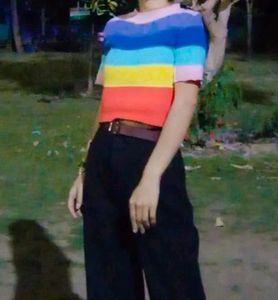 Multicolour Crop Top