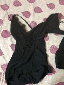 Black Lace Detail Top