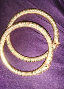 Gold Plated Multicoloured Bangles