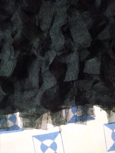 Black Ruffle Mini Skirt