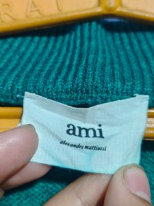 Ami Paris Green Cardigan