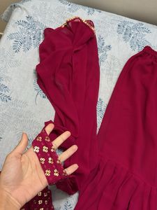Festive Sharara&amp;suit Set with Dupatta
