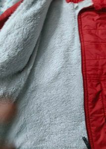 Red Winter Jacket with Hood