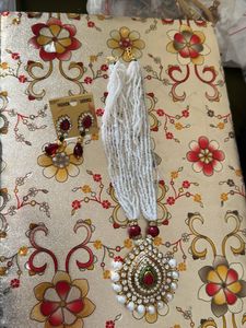Elegant Beaded Necklace &amp; Earring Set