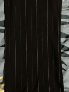 Pin Stripped Trendy Flare Pant Casual Chic Outfit