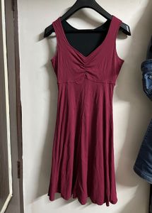 Burgundy Casual Dress