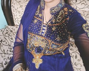 Navy Blue 💙 Gown With Stone Work