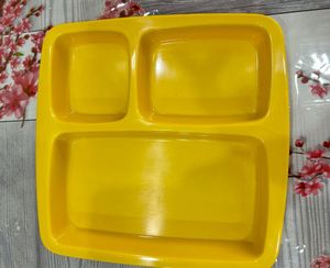 Colourful Melamine 3 compartment Plates