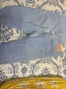 Denim Jeans with a pen mark kn right po