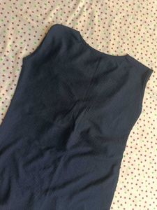 Blue Embellished Sleeveless Top