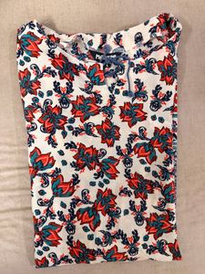 Floral Print Tunic Top