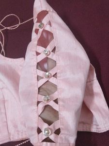 Shimmering Pink Saree