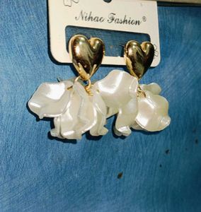 Heart Petal Drop Earrings (Best Quality)