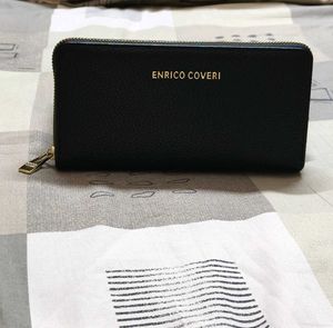 Enrico coveri Italian Brand Black Leather Wallet
