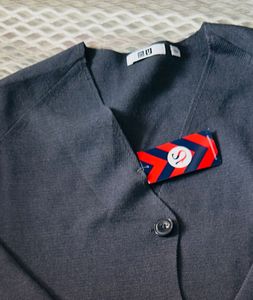 Gray Cropped Cardigan