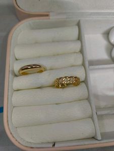Gold Tone Rings - Set of 2