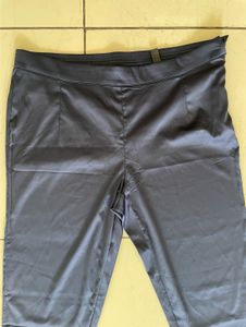 Navy Blue Satin Pants