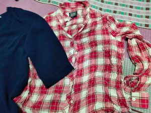 Shirts - Navy &amp; check