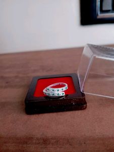 Green Diamond Pure Silver Ring