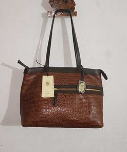 Hidesign Tan Croc Tote