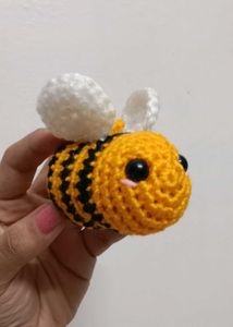 Crochet HoneyBee Keychain