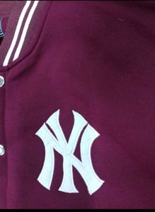 NY Yankees Maroon Varsity Jacket