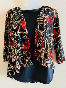 Designer Plus Size Top With Attach Jacket