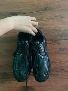 Black Patent Leather Platform Shoes
