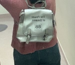 Stylish Silver Backpack