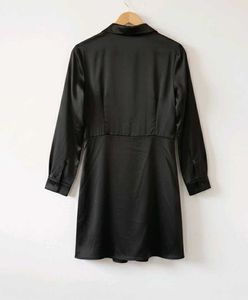 Elegant Black Satin Dress