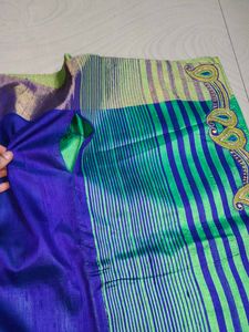 Beautiful Magham Work Saree With Blouse