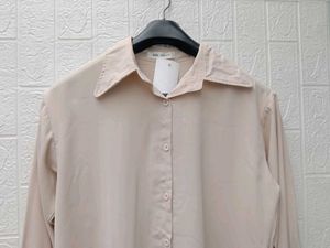 NEW WITH TAG Elegant Cream Long Sleeve Shirt