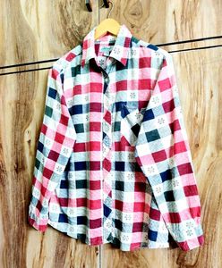 Checked Button-Down Shirt size-42