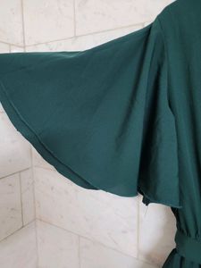 Green Pleated Dress