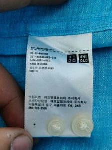 UNIQLO Men&#39;s 100% Premium French Linen Long-Sleeve