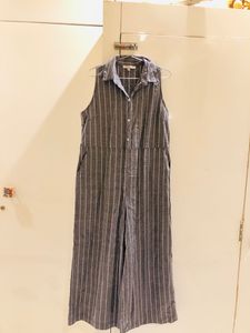 CUTE LINEN CULOTTE JUMPSUIT  IN SIZE