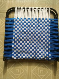 Folding Bed  Blue White