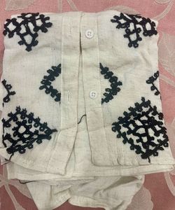 Embroidered White Top